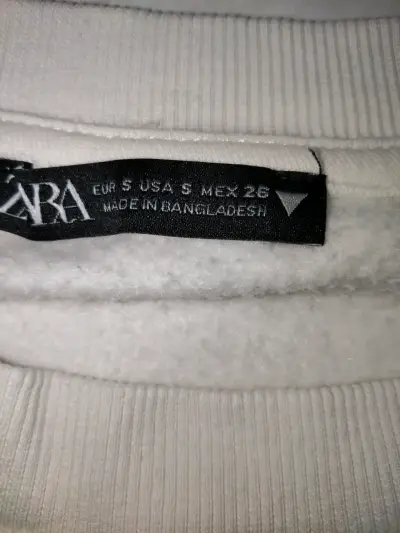 Polerón blanco Zara talla S - miniatura 1