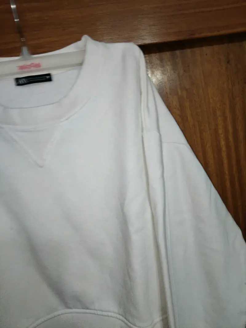 Polerón blanco Zara talla S - 3
