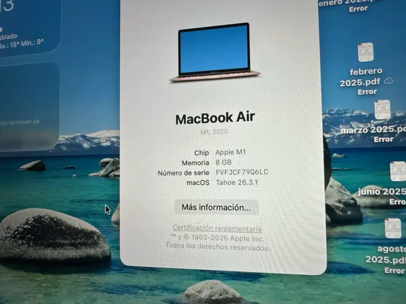 Macboock air 13 ,2020 chip m1 256gb ssd rose gold - 2