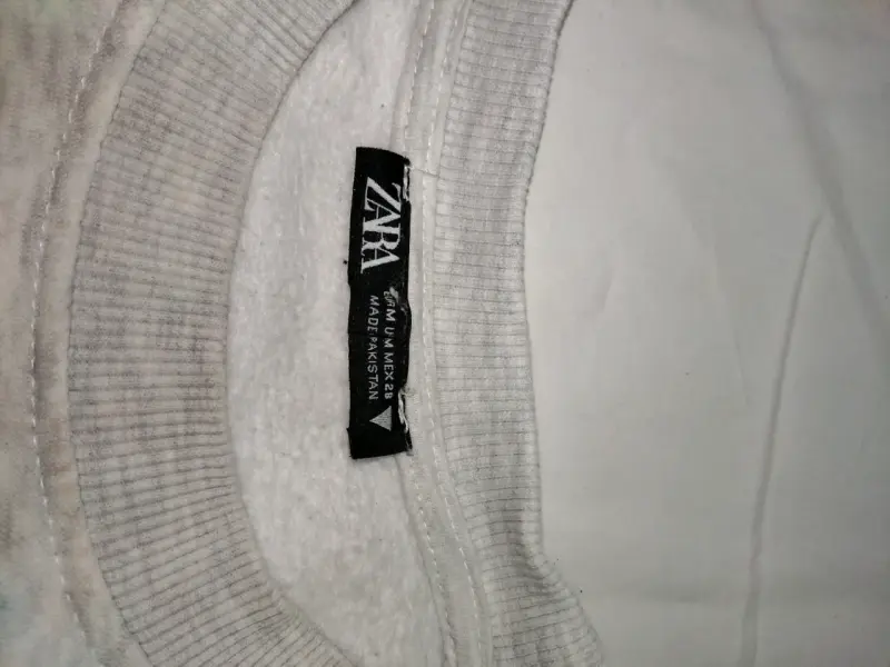Polerón Zara blanco unisex - 1