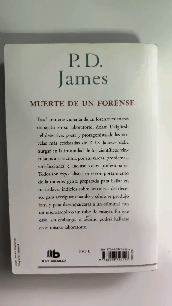 Libro 'Muerte de un Forense' de P.D. James - 2