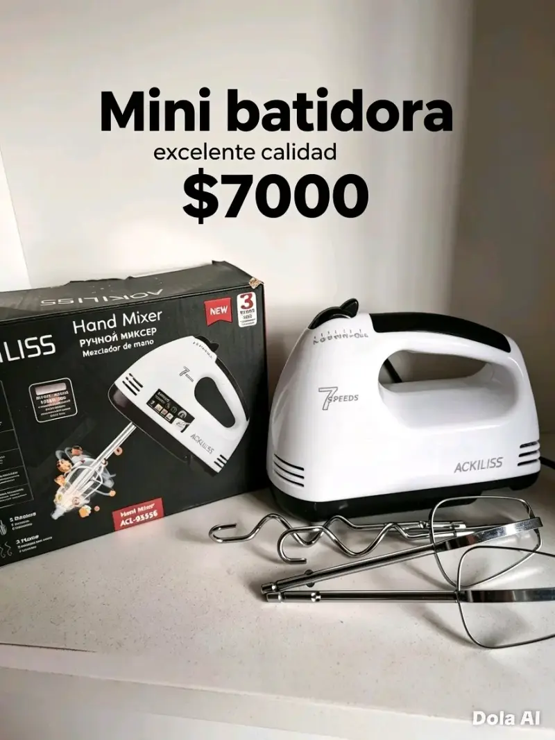 Mini batidora de mano Ackiliss 7 velocidades