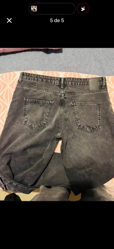 Jeans negros de mezclilla para hombre - miniatura 5