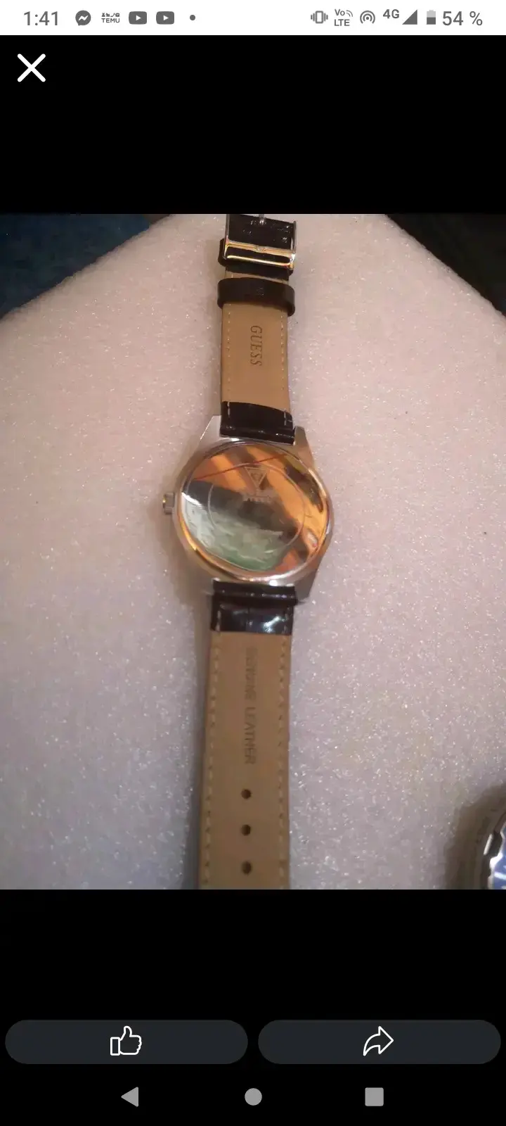 Reloj Guess con correa de cuero marrón - 2