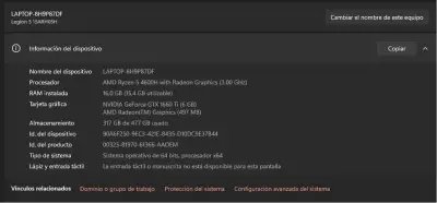 Laptop Lenovo Legion gaming potente - miniatura 5