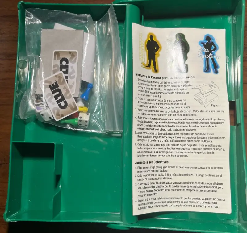Juego Clue versión de viaje - 2