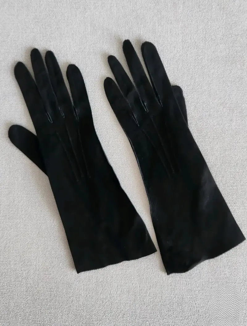 Guantes de cuero de cabrito gamuzado - 1