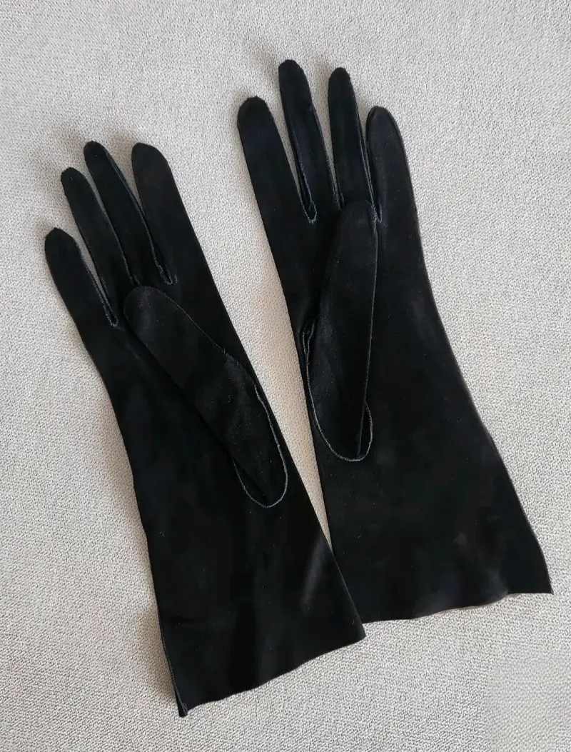 Guantes de cuero de cabrito gamuzado - 3