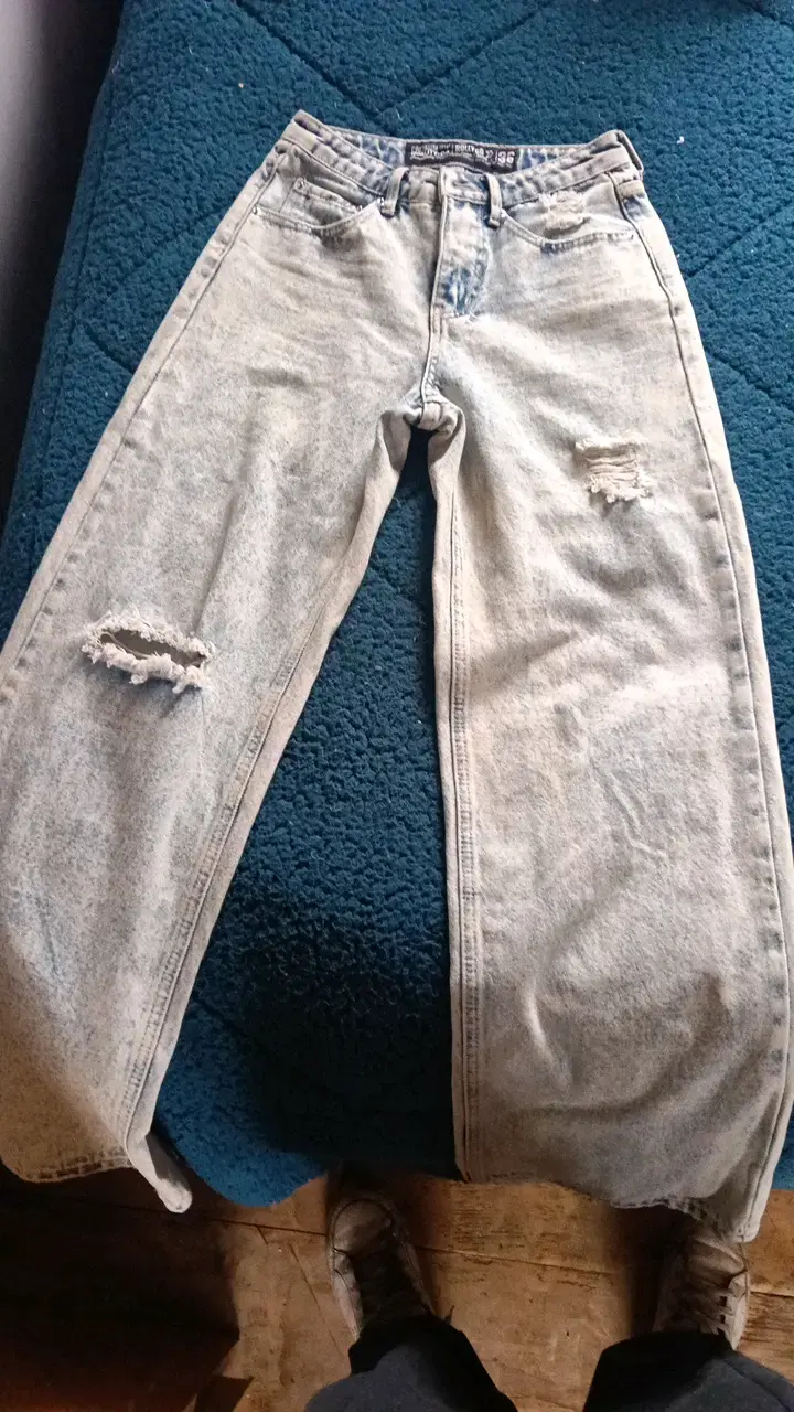 Jeans desgastados estilo vintage para mujer - 1