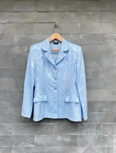 Blazer Celeste claro de mujer - miniatura 1
