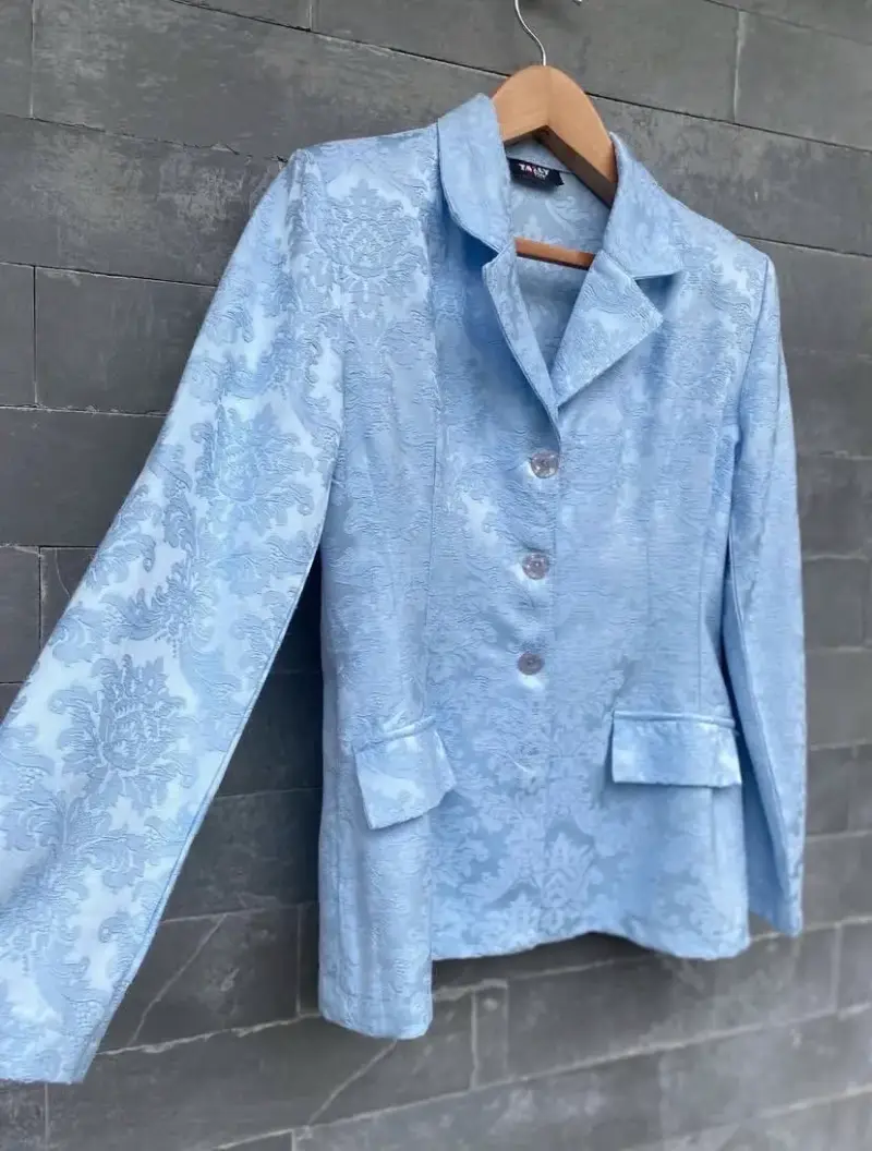 Blazer Celeste claro de mujer - 3