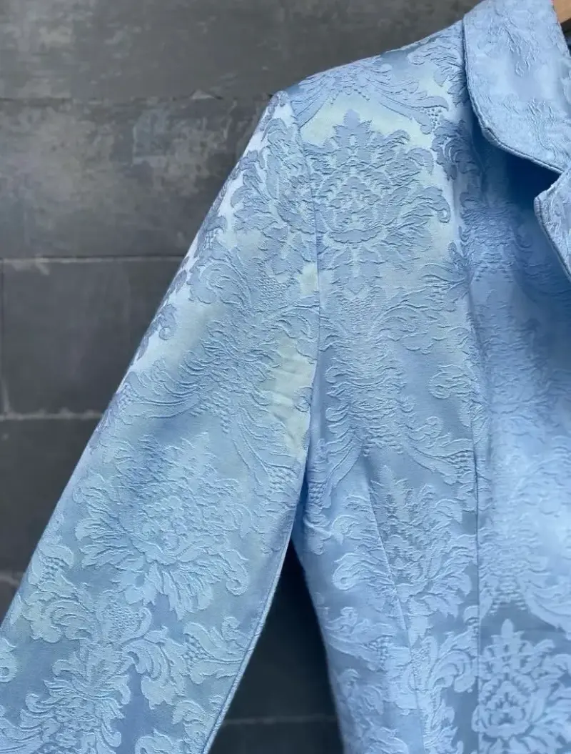 Blazer Celeste claro de mujer - 4