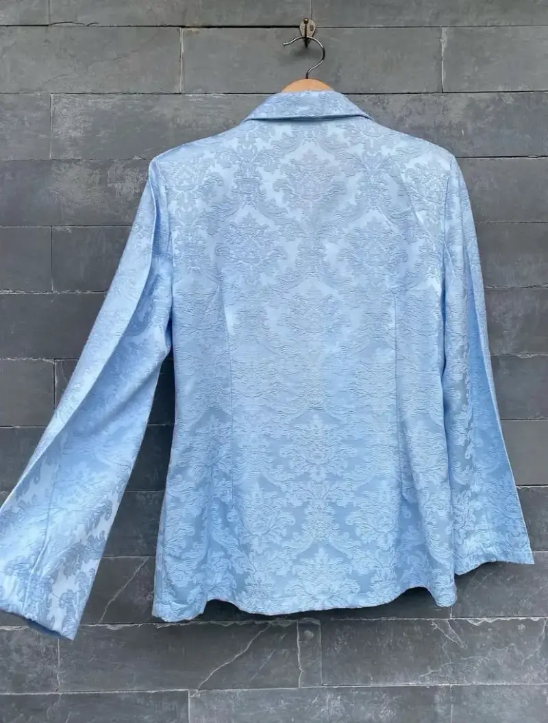 Blazer Celeste claro de mujer - 6