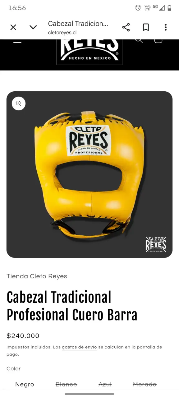 Cabezal de boxeo Cleto Reyes amarillo - 1