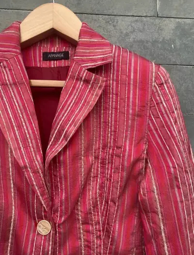 Blazer de seda vintage - miniatura 2