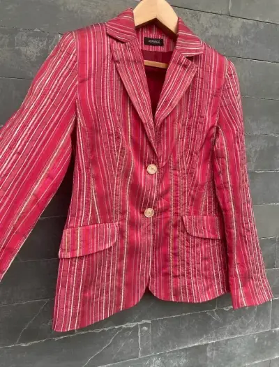 Blazer de seda vintage - miniatura 3