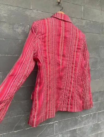 Blazer de seda vintage - miniatura 5