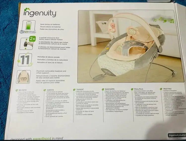 Silla mecedora para bebé Ingenuity con música - 3