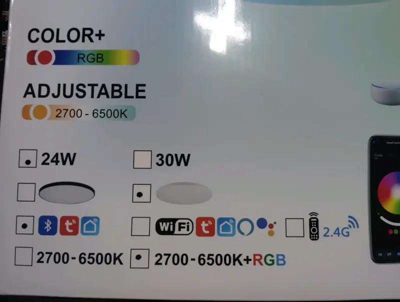 Luz de techo inteligente Canmeijia RGB - 2