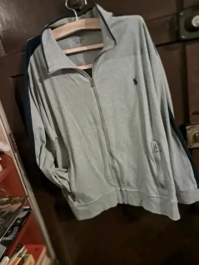 Chaqueta deportiva gris con cierre Polo - miniatura 1
