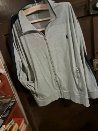 Chaqueta deportiva gris con cierre Polo - miniatura 2