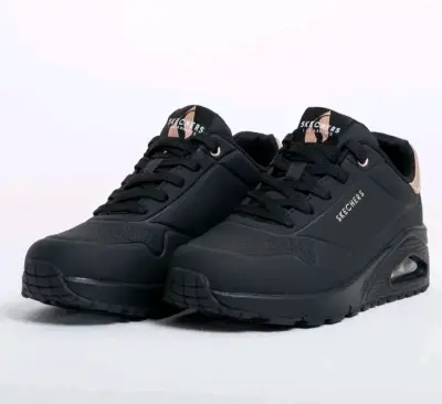 Zapatillas Skechers negras con detalles dorados - miniatura 2