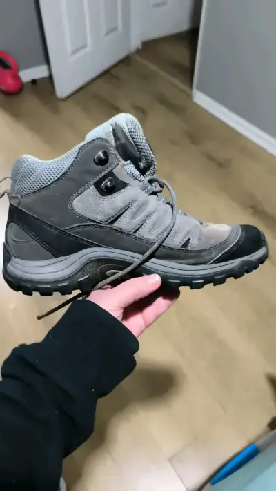 Botas de trekking Salomon gris impermeables - miniatura 3