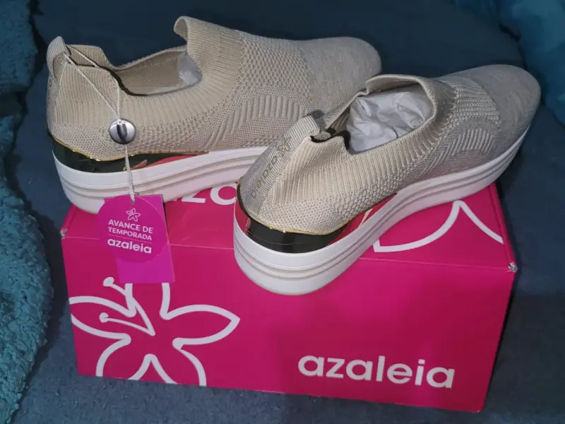 Zapatillas Azaleia beige número 39 - 5