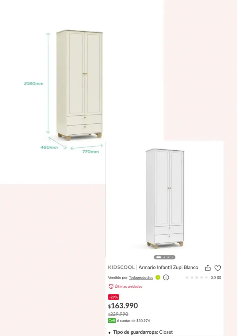 Armario Zupi Kidscool color menta - 2