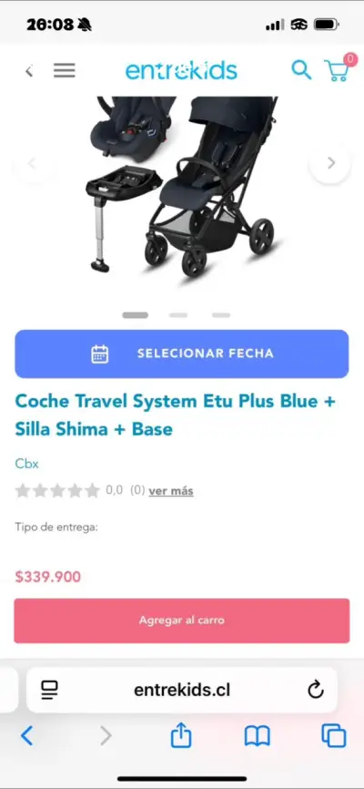 Coche Travel System CBX con silla y base - miniatura 2