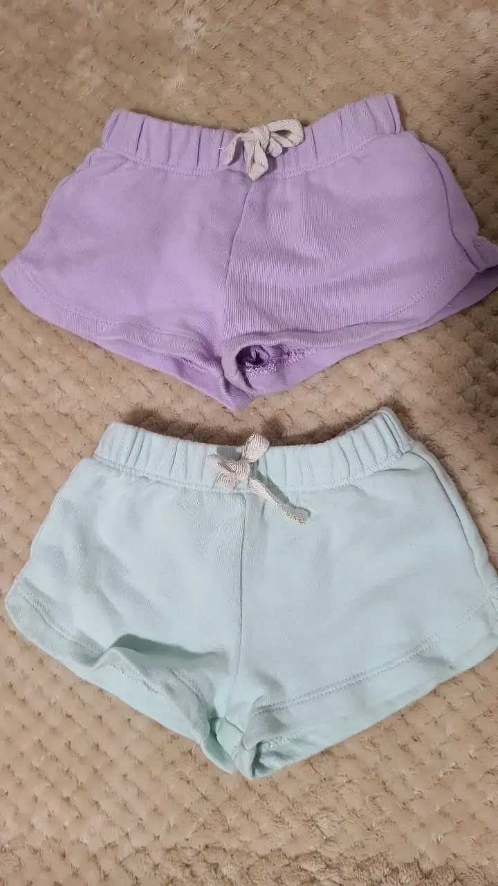 Pack de shorts para niña en colores pastel