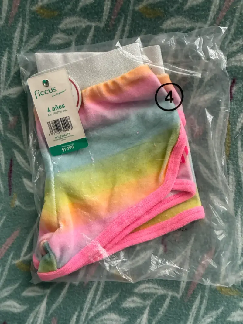 Short de niña Ficcus multicolor talla 4 años - 1
