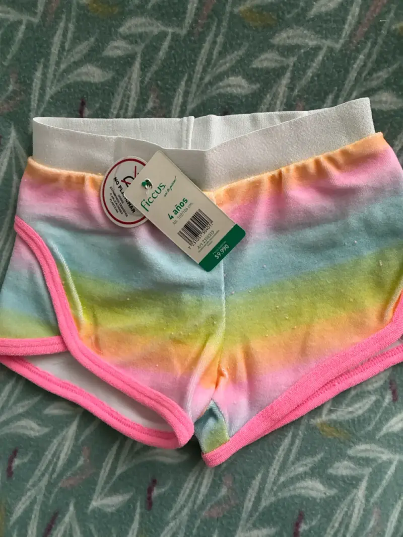 Short de niña Ficcus multicolor talla 4 años - 2