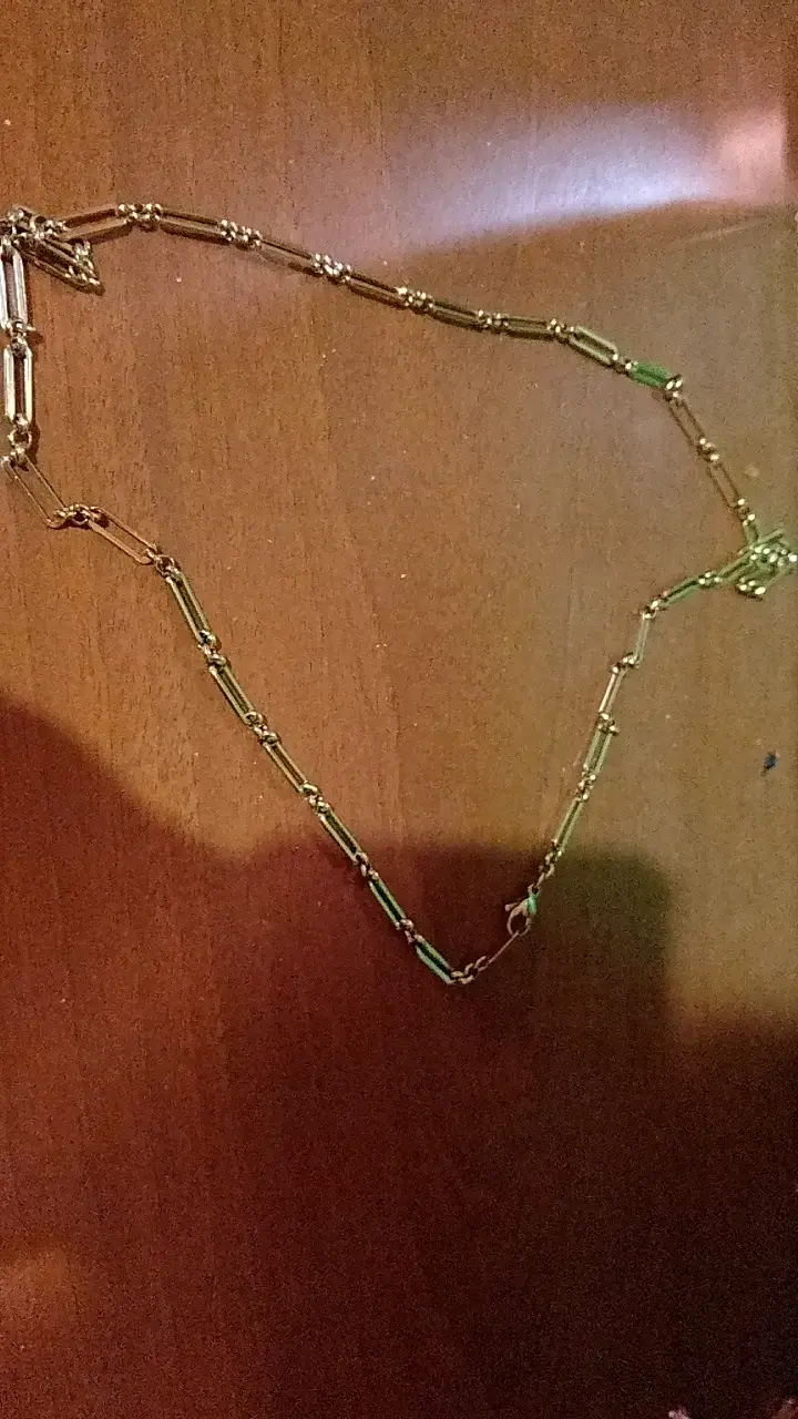 Collar de oro laminado elegante para mujer o hombr - 1