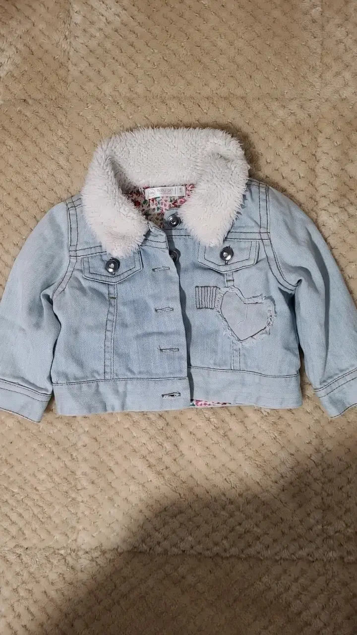 Chaqueta de mezclilla para niña con forro - 1