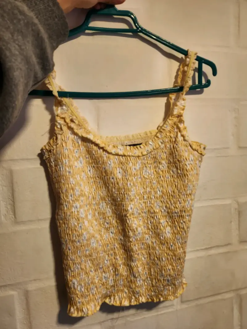 Top amarillo con tirantes para mujer - 1