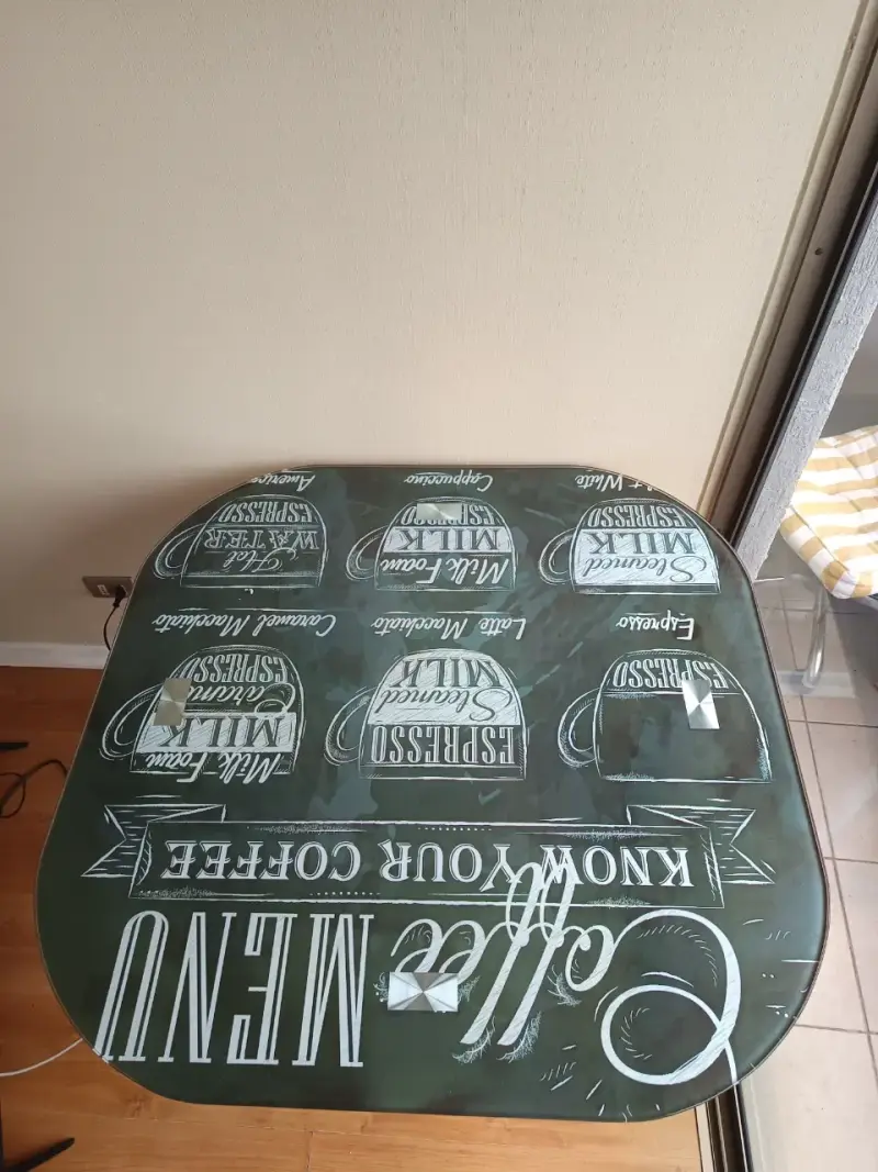 Mesa de vidrio con diseño vintage - 2