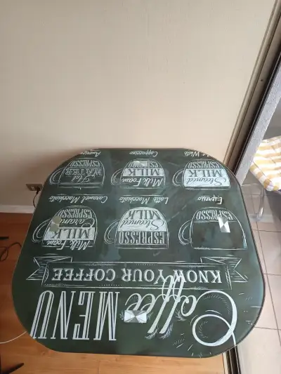 Mesa de vidrio con diseño vintage - miniatura 2