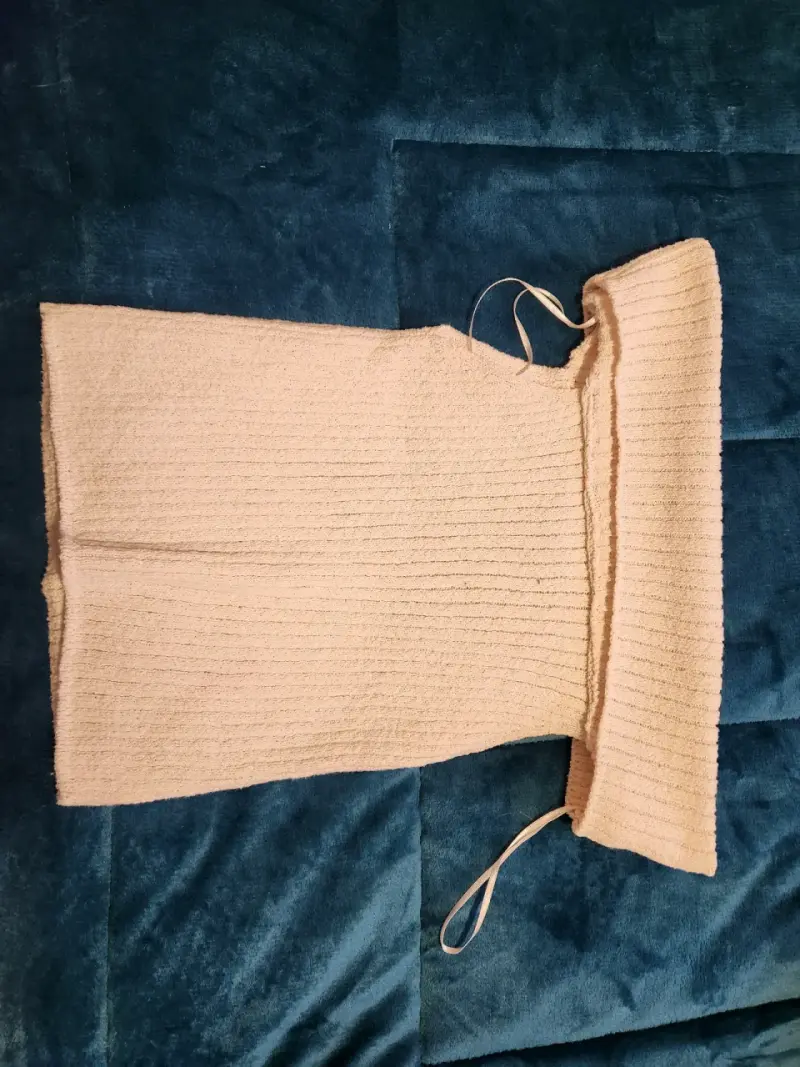 Polera beige sin tirantes - 1