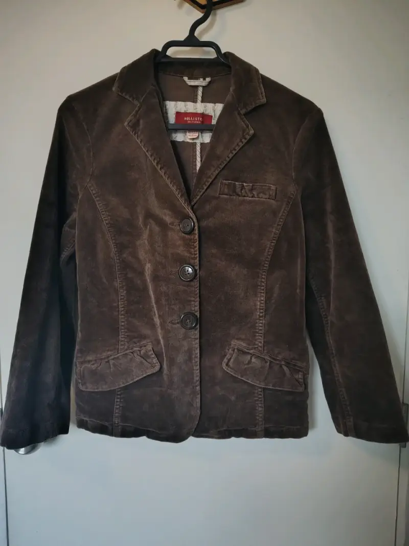 Blazer de pana marrón Hollister para mujer - 1