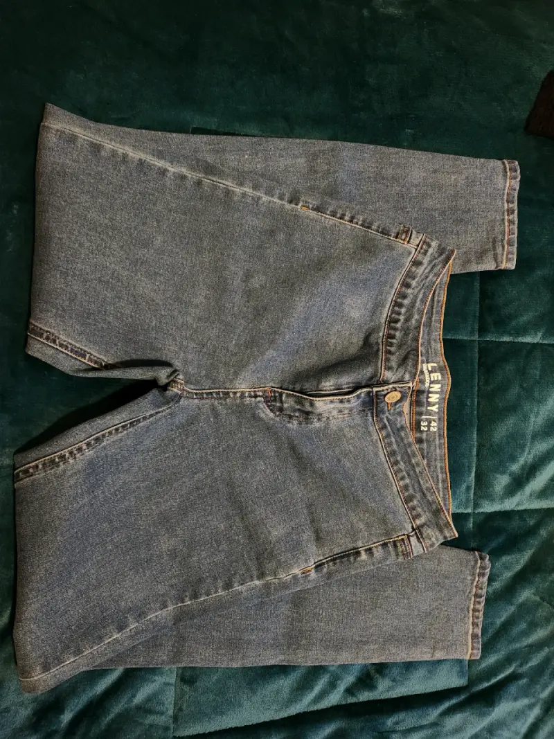 Jeans de mezclilla azul para mujer - 1