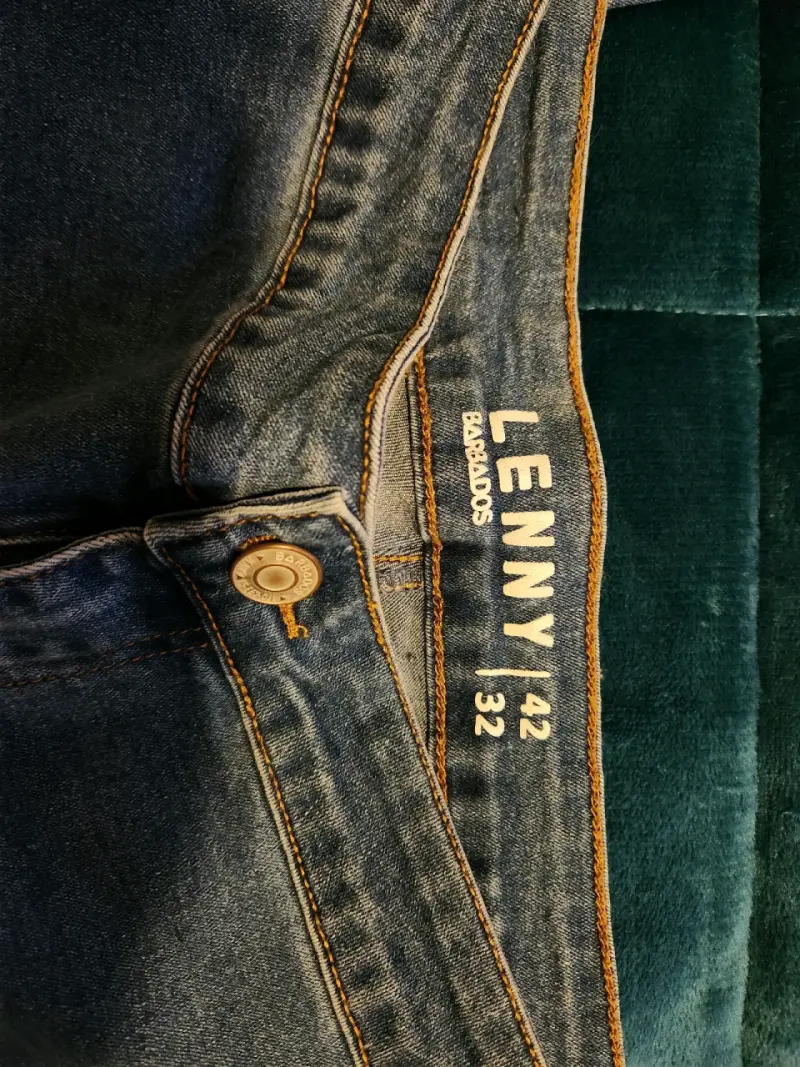 Jeans de mezclilla azul para mujer - 2
