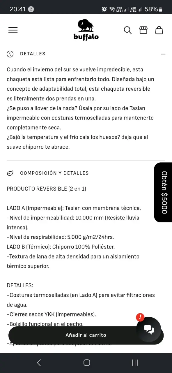 Chaqueta reversible impermeable y chiporro - 6