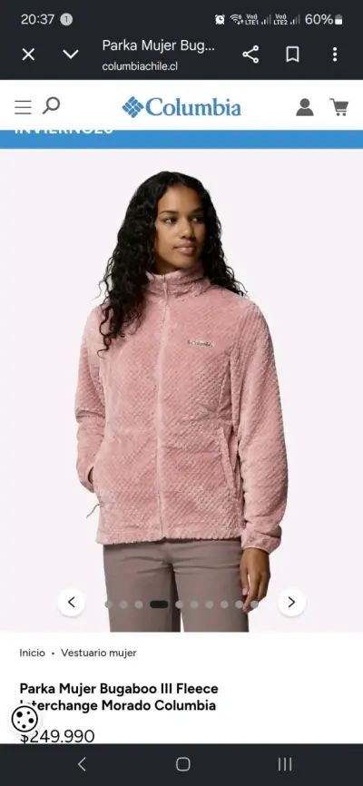 Polar Rosa talla S Columbia Original ! - miniatura 2