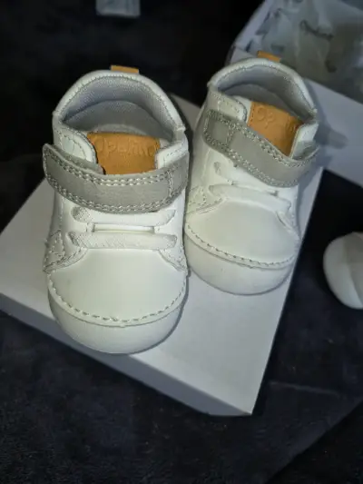 Zapatos de bebé Opaline blancos - miniatura 1