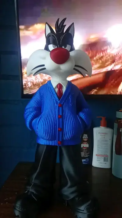 Figura 3D gato silvestre - miniatura 1