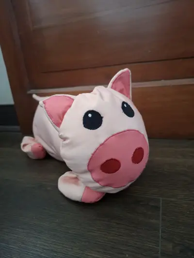Cojín decorativo de cerdito rosado 30×15×15 - miniatura 1