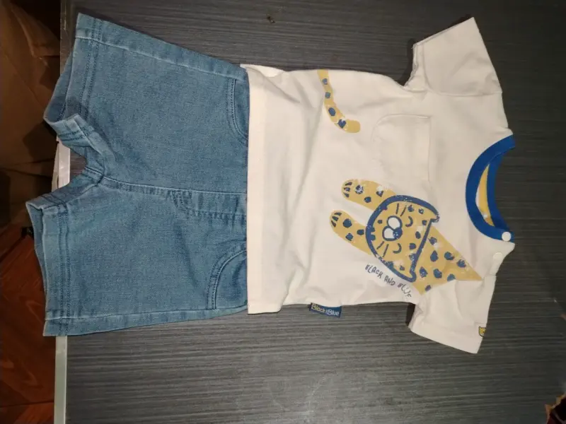 Conjunto infantil camiseta y short Black and Blue