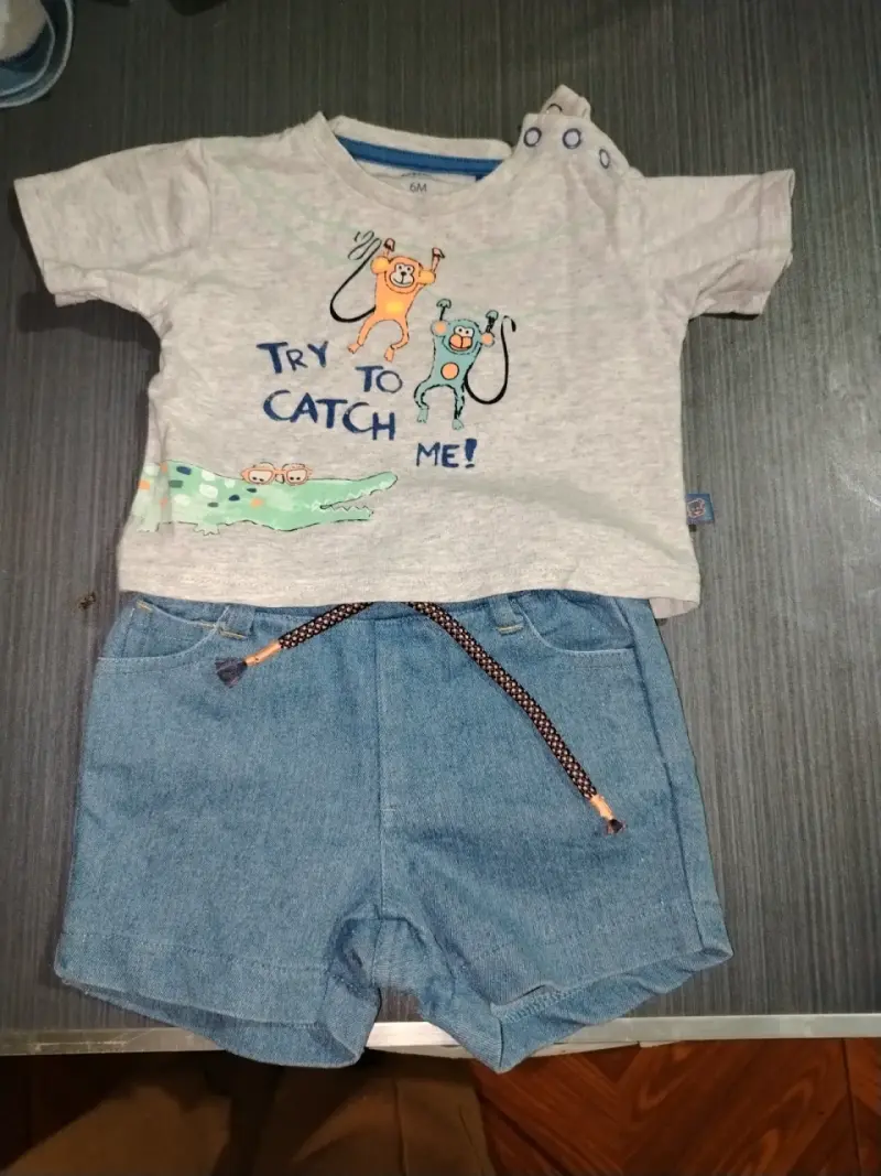 Conjunto infantil camiseta y shorts pillim
