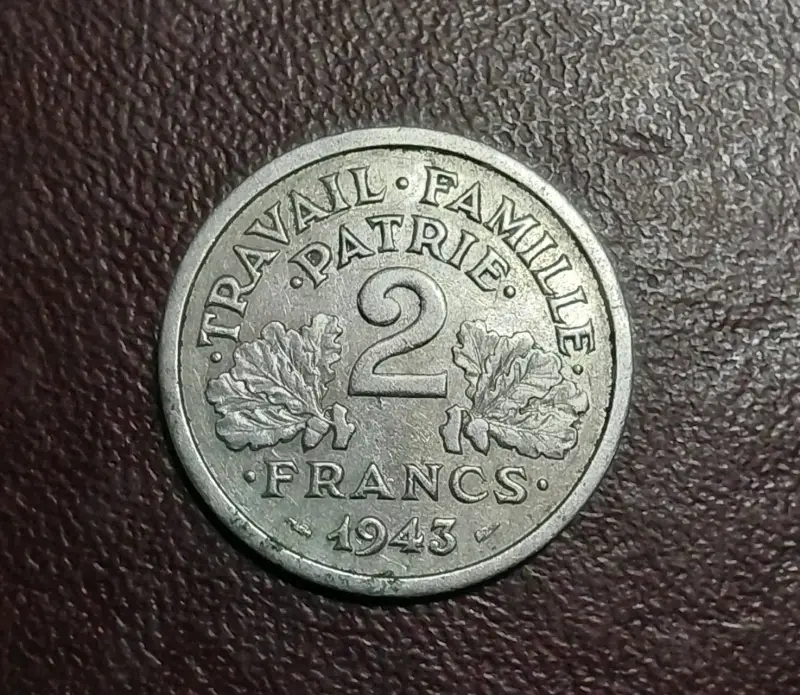 Moneda antigua Francia 2 Francos 1943 - 1